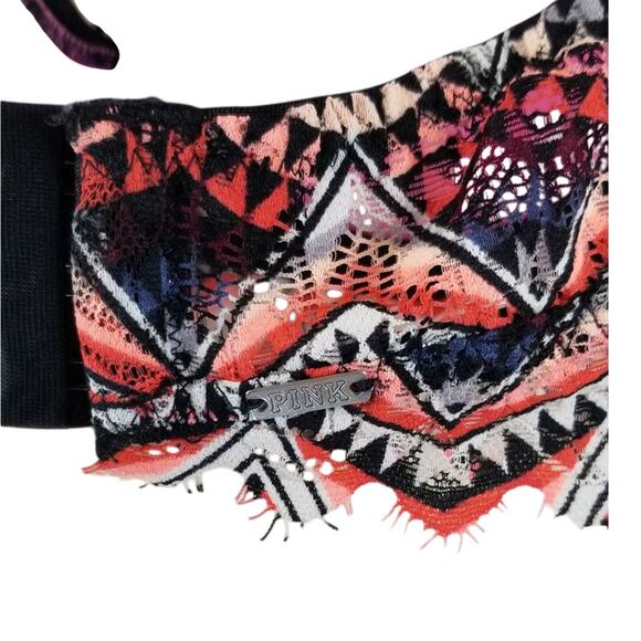 Victoria Secret Pink Aztec Beautiful Colors Lace Bartlett Underwire Padded XS - Picture 3 of 6